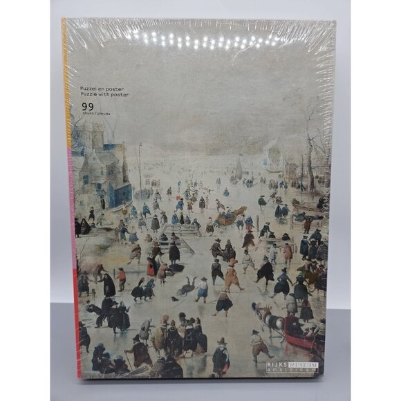 Puzzelman Winter Landscape w/ Skaters H. Avercamp Puzzle w/ Poster 99 Pieces New - Picture 1 of 10